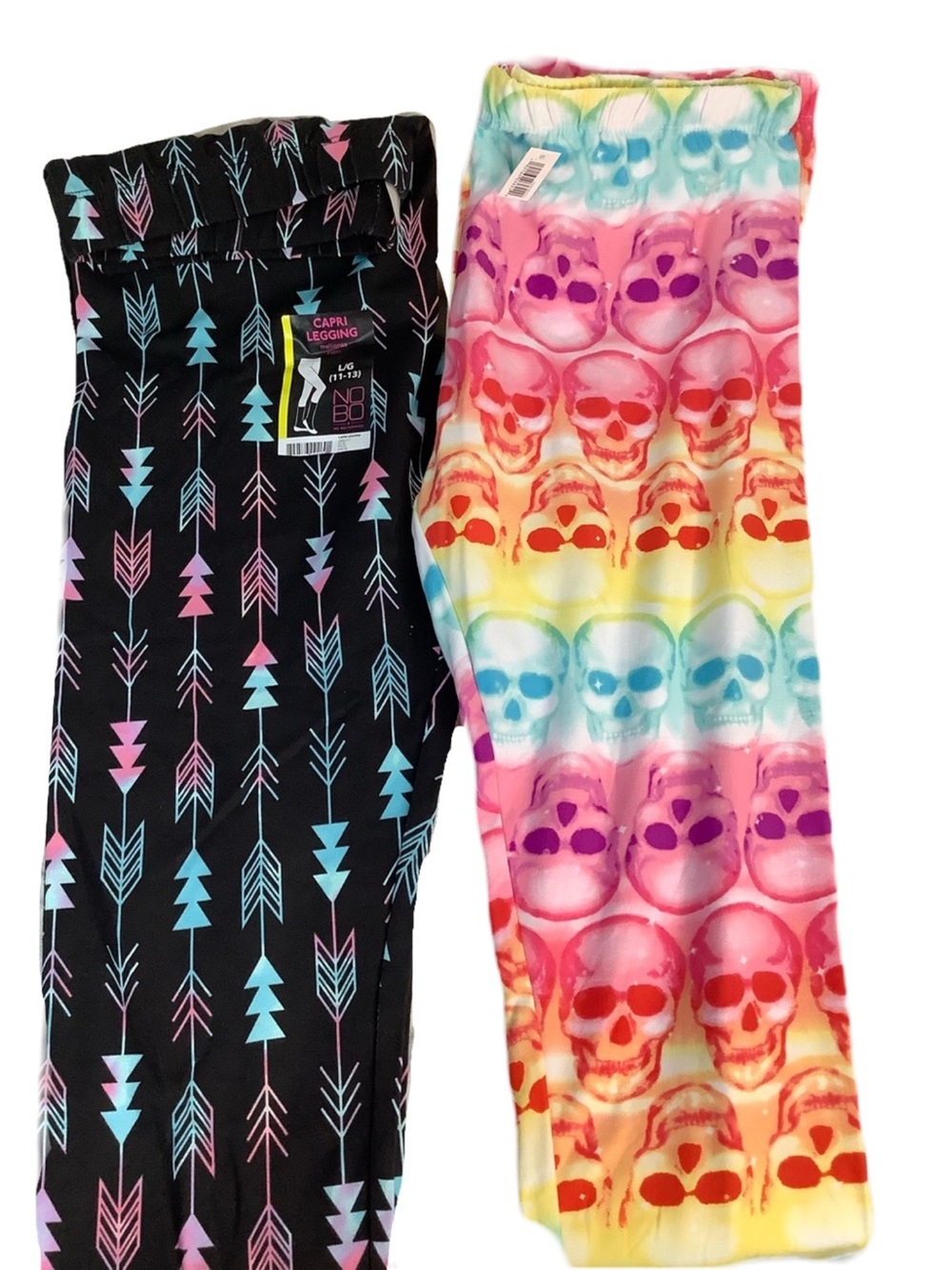 No Boundaries Capri Leggings Bundle NWT Size L 11-13 Skull Arrow